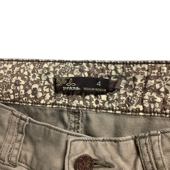 Prana Kayla Straight Leg Jeans Size 4 Taupe Tan Brown - Picture 3 of 9